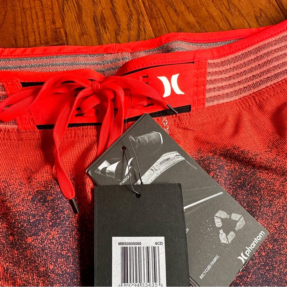 Hurley Men’s Phantom Hyperweave Boardshorts Orange & Navy Size 36 - Picture 4 of 11